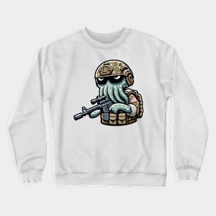 Tactical Octopus Adventure Tee: Where Intelligence Meets Style Crewneck Sweatshirt